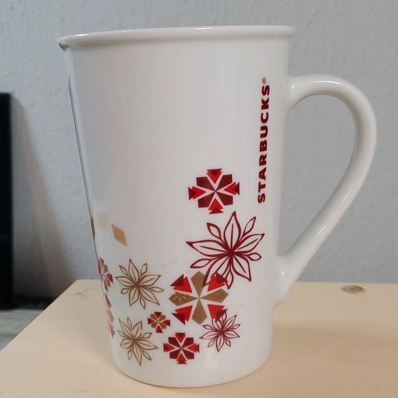 Starbucks Holiday Poinsettia Tall Coffee or Tea Mug Large - Picture 1 of 9